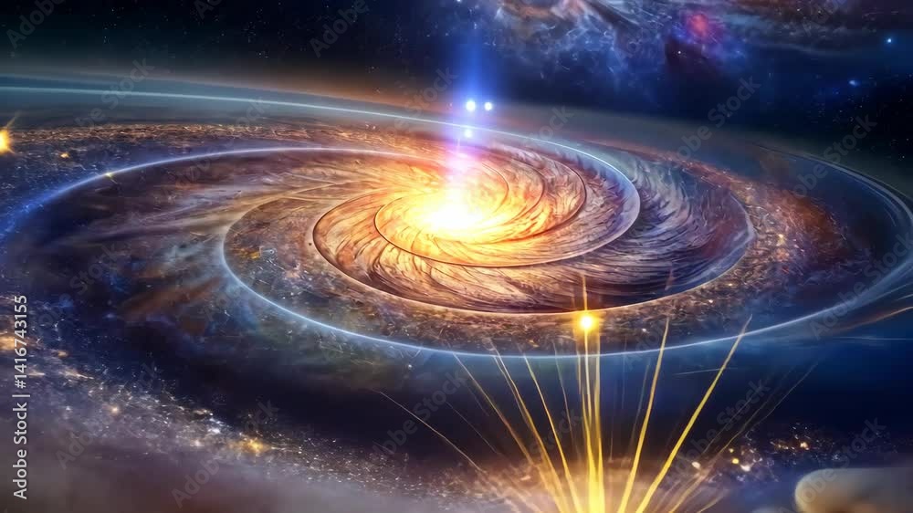 Wall mural cosmic whirlpool a journey through the galaxy's heart of light and wonder