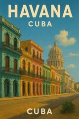 Historic architecture in Havana Cuba with colorful buildings and iconic landmarks, showcasing vibrant culture and rich heritage of the cityscape.