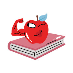 Healthy Knowledge vector Sticker. Eps 10 file