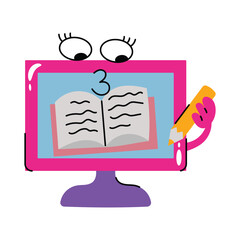 Online Learning vector Sticker. Eps 10 file