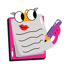 Clipboard vector Sticker. Eps 10 file