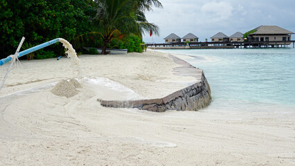 wastewater pipeline on a tropical resort