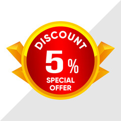 5% Discount Offer Banner - Limited Time Sale