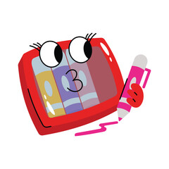 Pen Colors vector Sticker. Eps 10 file