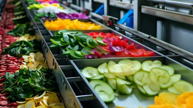 vegetable processing at factory