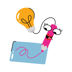 Creative drawing vector Sticker. Eps 10 file