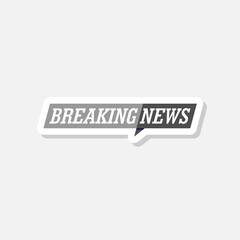 Breaking News Modern Concept sticker isolated on gray background
