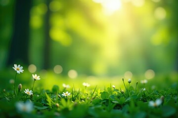 Abstract blurred nature scene, soft focus bokeh, plants, bokeh