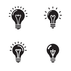 Vector illustration of a classic light bulb