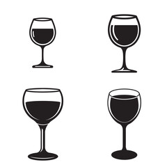Wine glass icon silhouette vector illustration