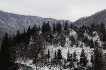 winter in the mountains, nature photography