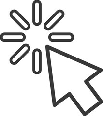 Fototapeta premium Cursor Click Vector Icon Stock Illustration