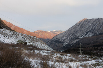 winter in the mountains, nature photography