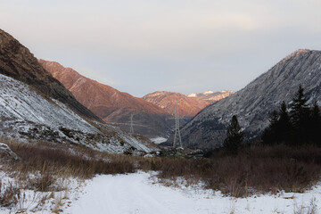 winter in the mountains, nature photography