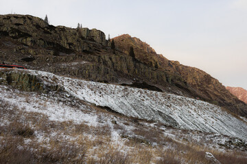 winter in the mountains, nature photography