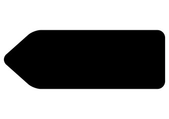 黒のシンプルな横長の矢印風フレーム背景