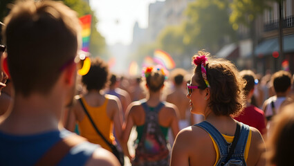 Capture Authentic Pride Month Celebration Photography: Document Dynamic Street Events, Diverse Cultural Expressions & Vibrant Communal Gatherings with Exceptional Clarity - Photo Stock Concept with Em