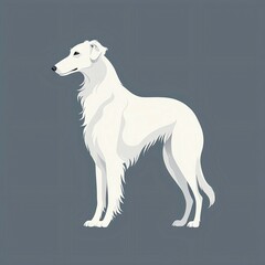 物静かで穏やかな性格のボルゾイ