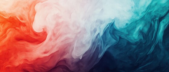 Fototapeta premium Colorful abstract smoke background with vibrant red, blue, and white swirls for artistic design, creative projects, and wallpaper backgrounds.