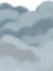 Soft Cloud Texture Background in Blue Gray Tones – Hand Painted Style
