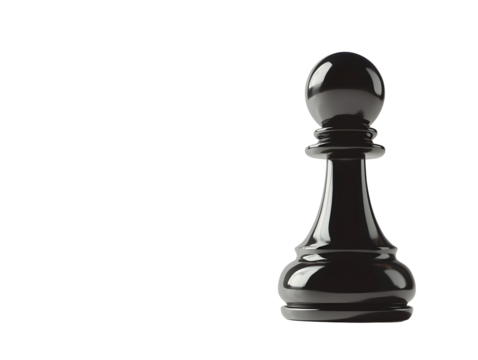 Black chess pawn