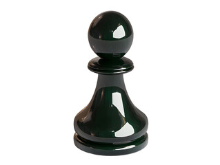 Dark green chess pawn