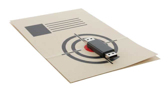 Isolated USB Drive on Top Secret Document