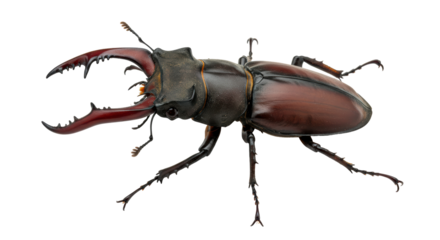 Isolated Stag Beetle Close Up