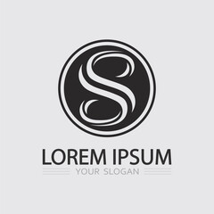 S logo design and S icon stock image graphic icon identity