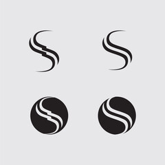 S logo design and S icon stock image graphic icon identity