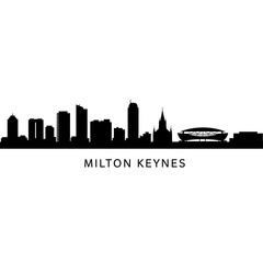 Fototapeta premium Milton Keynes Skyline Cityscape Silhouette.