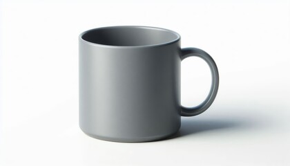 Gray Mug Mockup - White Cup for Branding and Logo Placement - Product Design for Identity - White Drink Cup in Studio Environment - Background for Promotional Material - Mock-up for Presentation