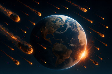 A meteorite hit the world.
