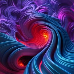 Vibrant 3D Abstract Dreamscapes Background. Texture.