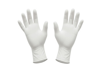 Obraz premium Isolated Pair of White Medical Gloves