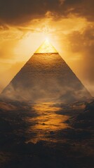 Golden Pyramid Sunrise Desert