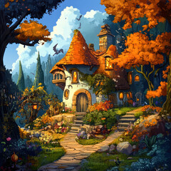 Fototapeta premium castle in the night