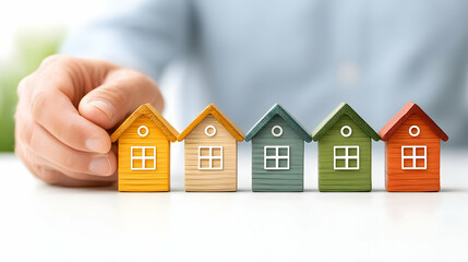 Colorful Miniature Houses for High-Quality Real Estate Investment Concepts