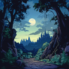 night in the mountains