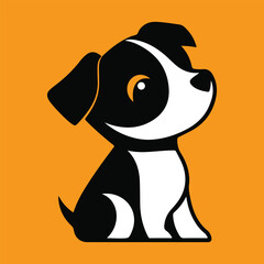 puppywash logo simple shape dog