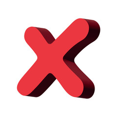 Obraz premium 3d cross mark clipart Single element for design
