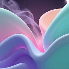 Vibrant 3D Abstract Dreamscapes Background. Texture.