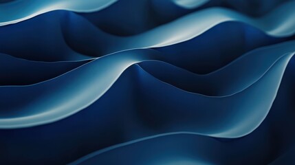 Obraz premium Blue waves flowing gently across a surface with soft textures and gradients, creating an abstract background for design, art, or modern decor.