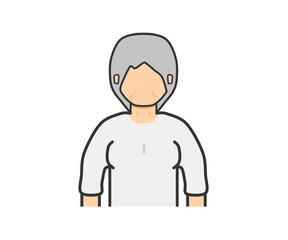 Clip art of granny's white clothes