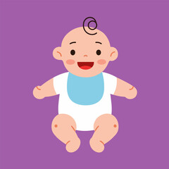 Cute baby with a happy expression