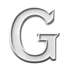 3D Render Stone Letter G Graphic