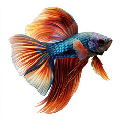 Fototapeta premium colorful fish isolated on white