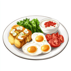 fried eggs and bacon