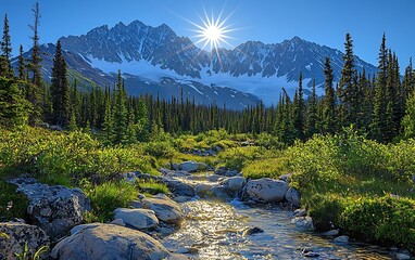Mountain Stream Nature Landscape