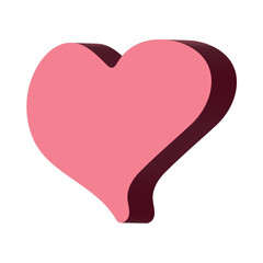 3d heart clipart Single element for design